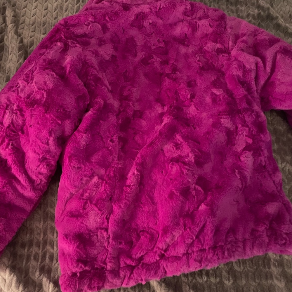 The North Face Fuchsia Faux Fur Jacket